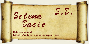 Selena Dačić vizit kartica